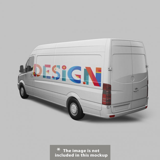 Free Van Mock Up Design Psd