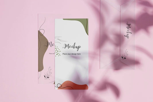 Free Various Mock-Ups On Wall And Leaves Shadows Psd