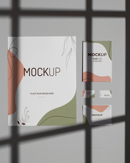 Free Various Stationery Mock-Up And Business Card Psd