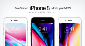 Free Vector Apple Iphone 8 Mockup Ai & Eps