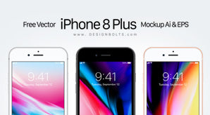 Free Vector Apple Iphone 8 Plus Mockup Ai & Eps
