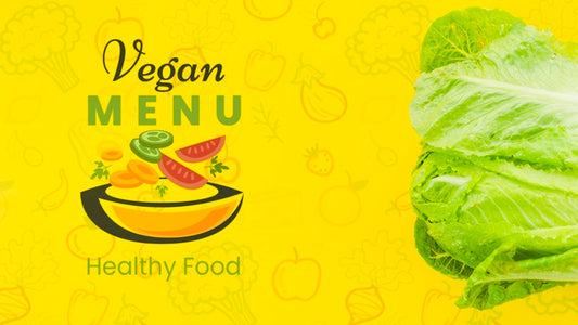Free Vegan Menu With Healthy Salad Psd