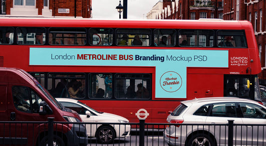Free Vehicle Bus Branding Mockup Psd
