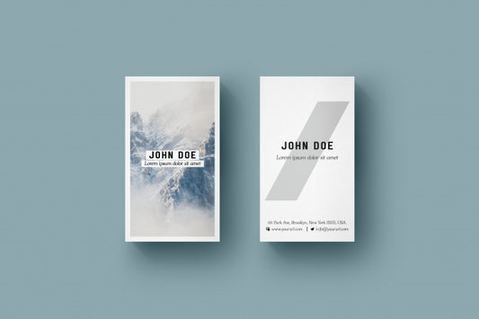 Free Vertical Business Card Mock Up Psd