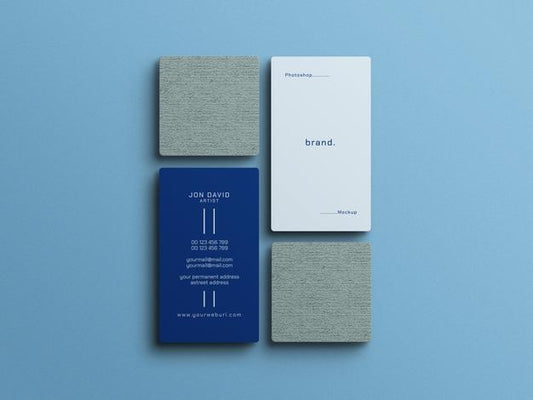 Free Vertical Business Card Mockup Psd