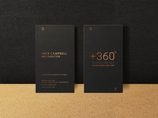 Free Vertical Business Card Mockup Template Psd