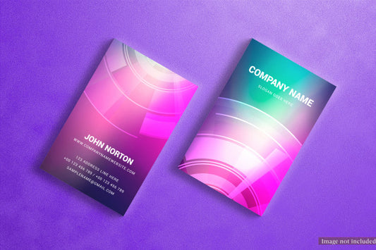 Free Vertical Business Cards Mockup Psd