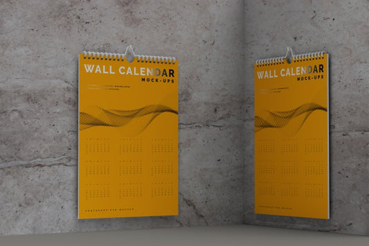 Free Vertical Wall Calendar Mockup Psd