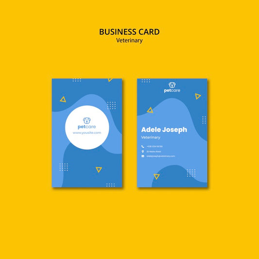 Free Veterinary Blue Business Card Template Psd