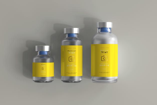 Free Vial Bottle Mock Up Psd