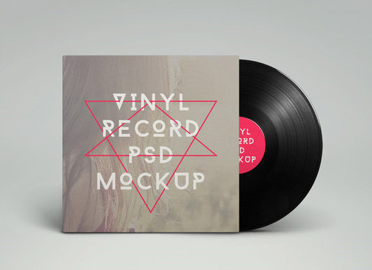 Free Vinyl Record Psd Mockup