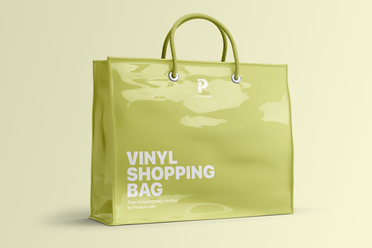 Free Vinyl Shopping Bag Mockup