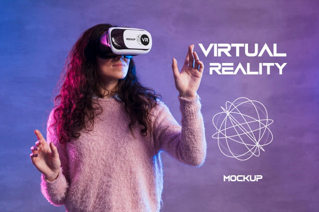 Free Virtual Reality Technology Concept Mock-Up Psd