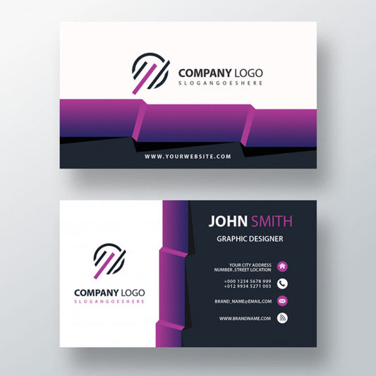 Free Visit Card With Abstract Detailed Psd