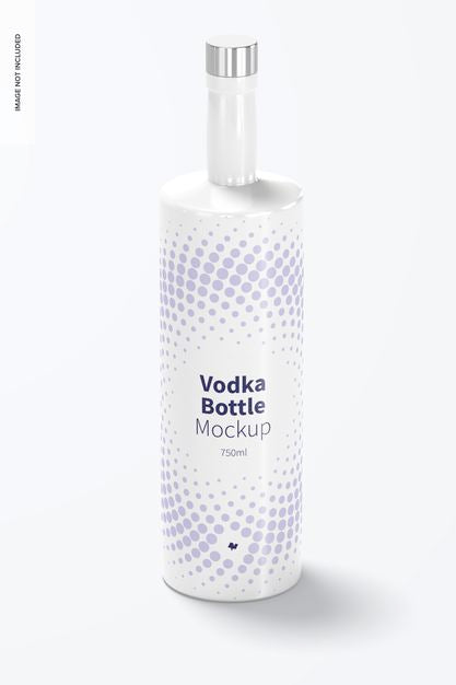 Free Vodka Bottle Mockup Psd