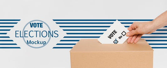 Free Voting For Elections Mock-Up With Hand Psd