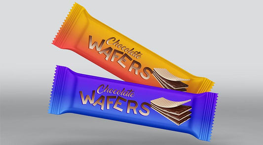 Free Wafers / Chocolate Bar Packaging Mockup Psd