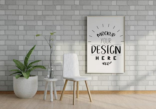 Free Wall Art Mockup, Canvas Or Picture Frame In Living Room Psd