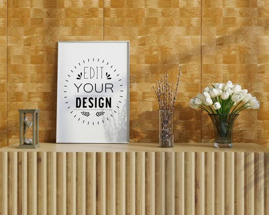Free Wall Art Mockup, Canvas Or Picture Frame In Living Room Psd