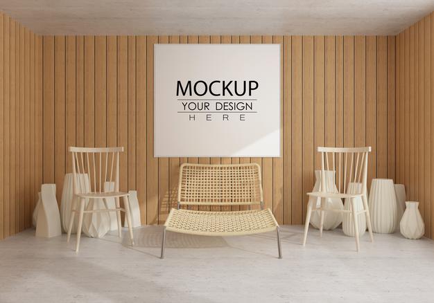 Free Wall Art Or Picture Frame In Living Room Mockup Psd