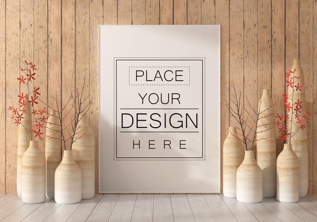 Free Wall Art Or Picture Frame In Living Room Mockup Psd