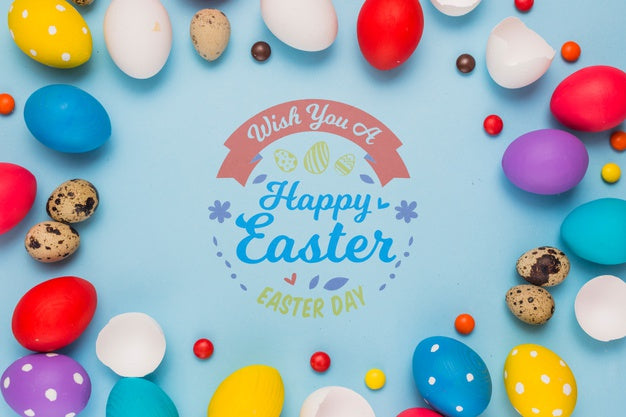 Free Wall Mockup Easter Concept Psd