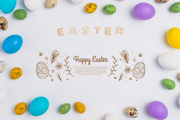 Free Wall Mockup Easter Concept Psd