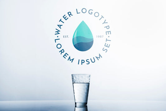 Free Water Logo Mockup On Copyspace Psd