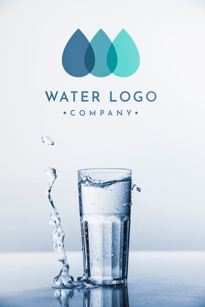 Free Water Logo Mockup On Copyspace Psd