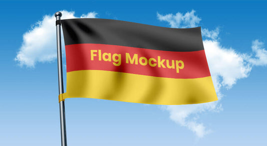 Free Waving Country Flag Mockup Psd