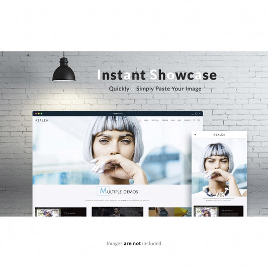 Free Website On Wall Mock Up Psd