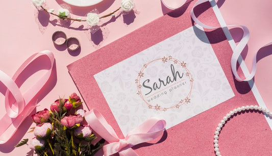 Free Wedding Decoration In Pink Tones With Wedding Planner Psd