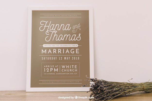 Free Wedding Frame Mockup Psd