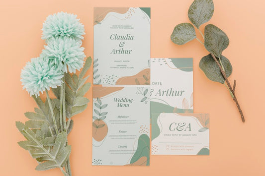 Free Wedding Invitation Arrangement Psd