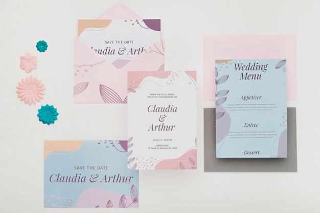 Free Wedding Invitation Concept Mock-Up Psd