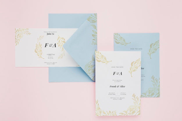 Free Wedding Invitation Concept Mock-Up Psd