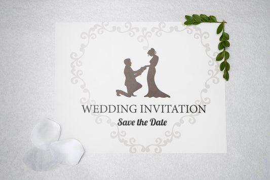 Free Wedding Invitation With Save The Date Psd