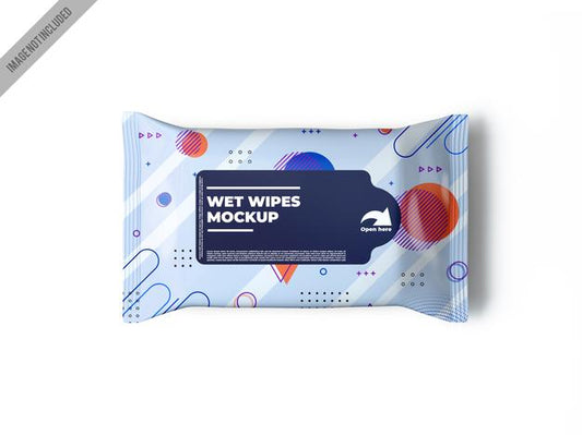 Free Wet Wipes Package Mockup Psd