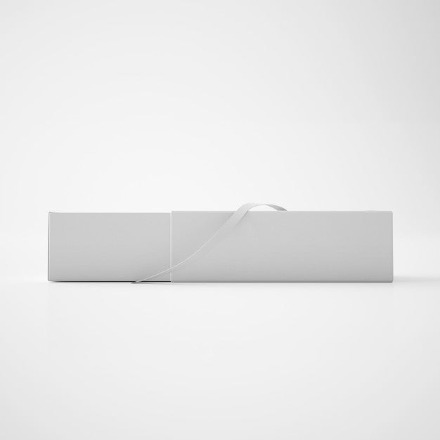 Free White Box With Ribbon Psd