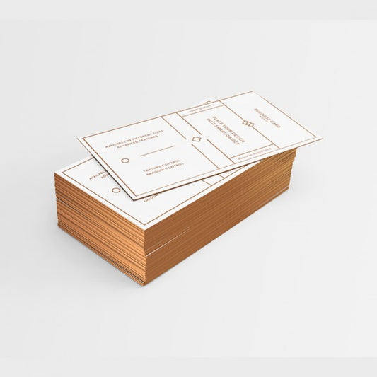 Free White Business Card With Golden Elements And Edges Psd