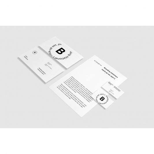 Free White Business Stationery Mock Up Psd