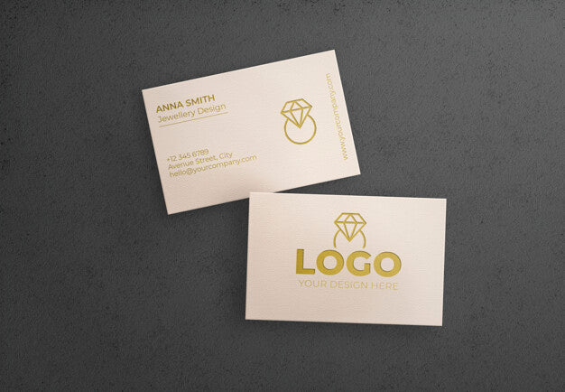 Free White Bussiness Card On Black Background Psd