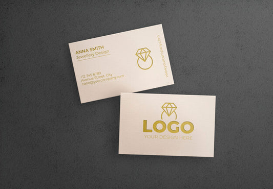 Free White Bussiness Card On Black Background Psd