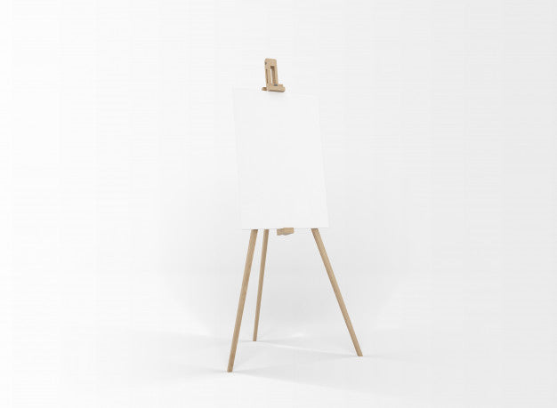 Free White Canvas On A Easel Psd