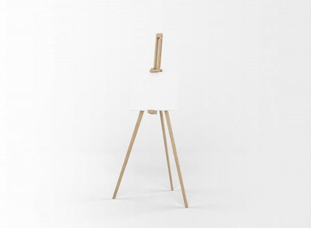 Free White Canvas On A Easel Psd