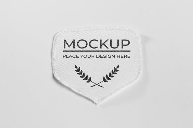 Free White Clothing Patch Fabric Mock-Up Psd