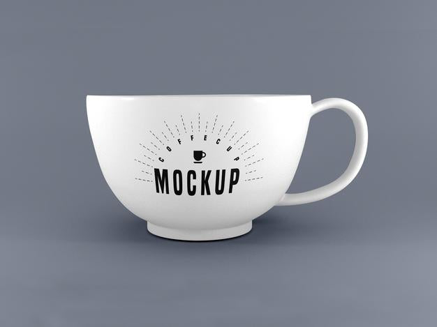 Free White Cup Mockup Psd