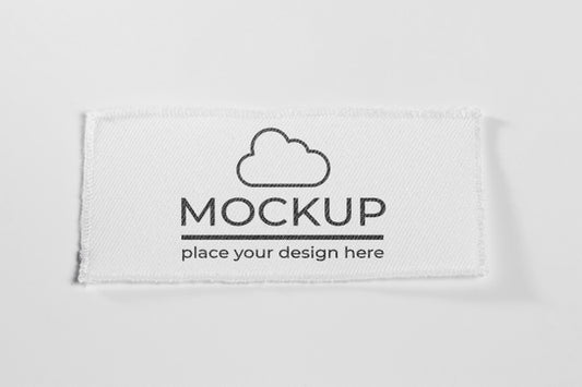 Free White Fabric Clothing Patch Mock-Up Psd