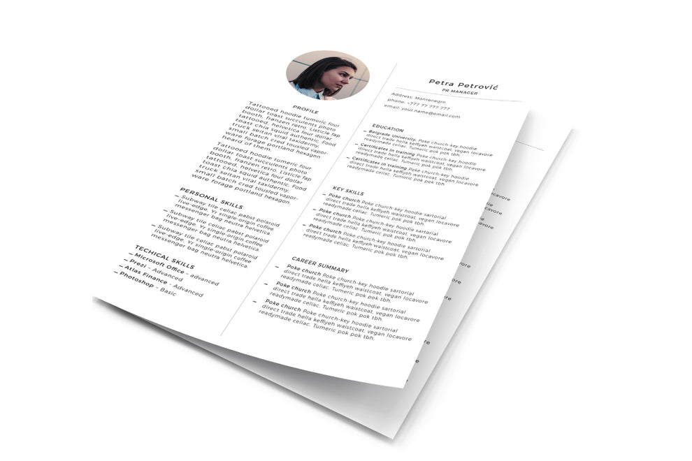 Free CV Resume Template for Photoshop (PSD) Format – CreativeBooster