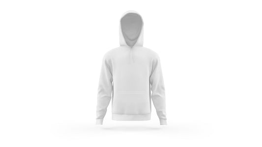 Free White Hoodie Mockup Template Isolated, Front View Psd